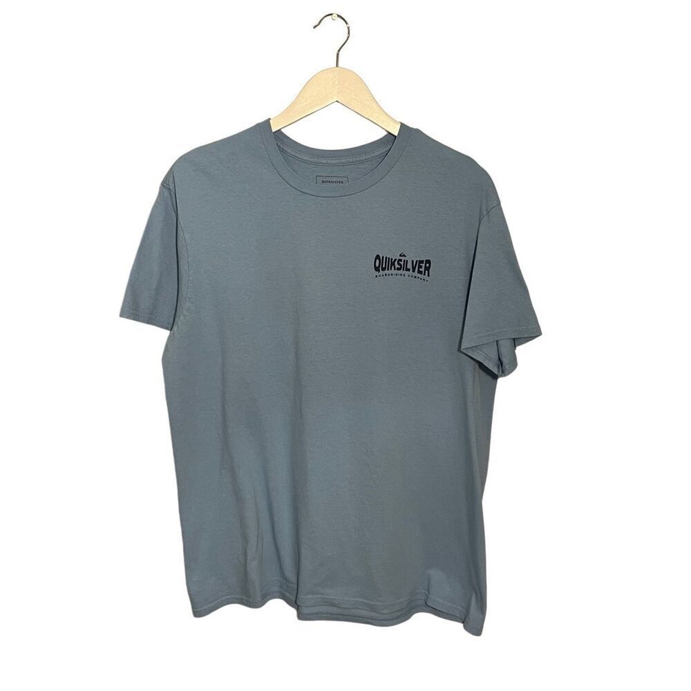 Quiksilver light blue short sleeve logo t-shirt - XL